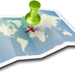 Map with pin in it showing Criteria for Choosing Harmonious Earth Locations