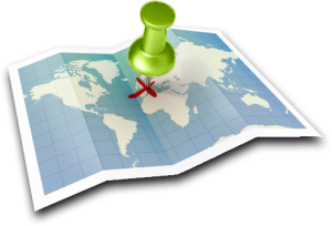 Map with pin in it showing Criteria for Choosing Harmonious Earth Locations