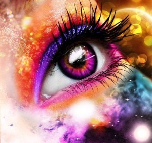 Eye looking at colors showing that Believing is Seeing