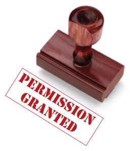 Stamp saying permission granted which is your permission slip to be who you choose to be