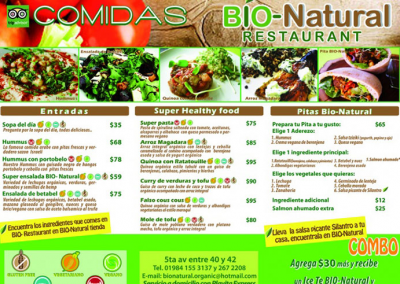Bio Natural Menu