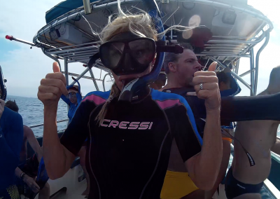 On Boat to Swim with Dolphins